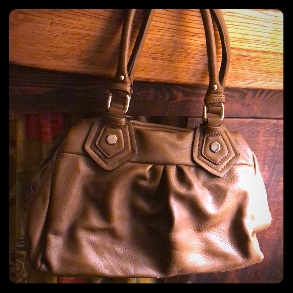 Faux leather slouch bag